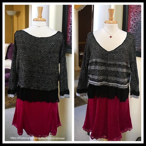 FREE PEOPLE PULLOVER & CAMI TANK 2 LAYER TOP - Picture 3 of 8